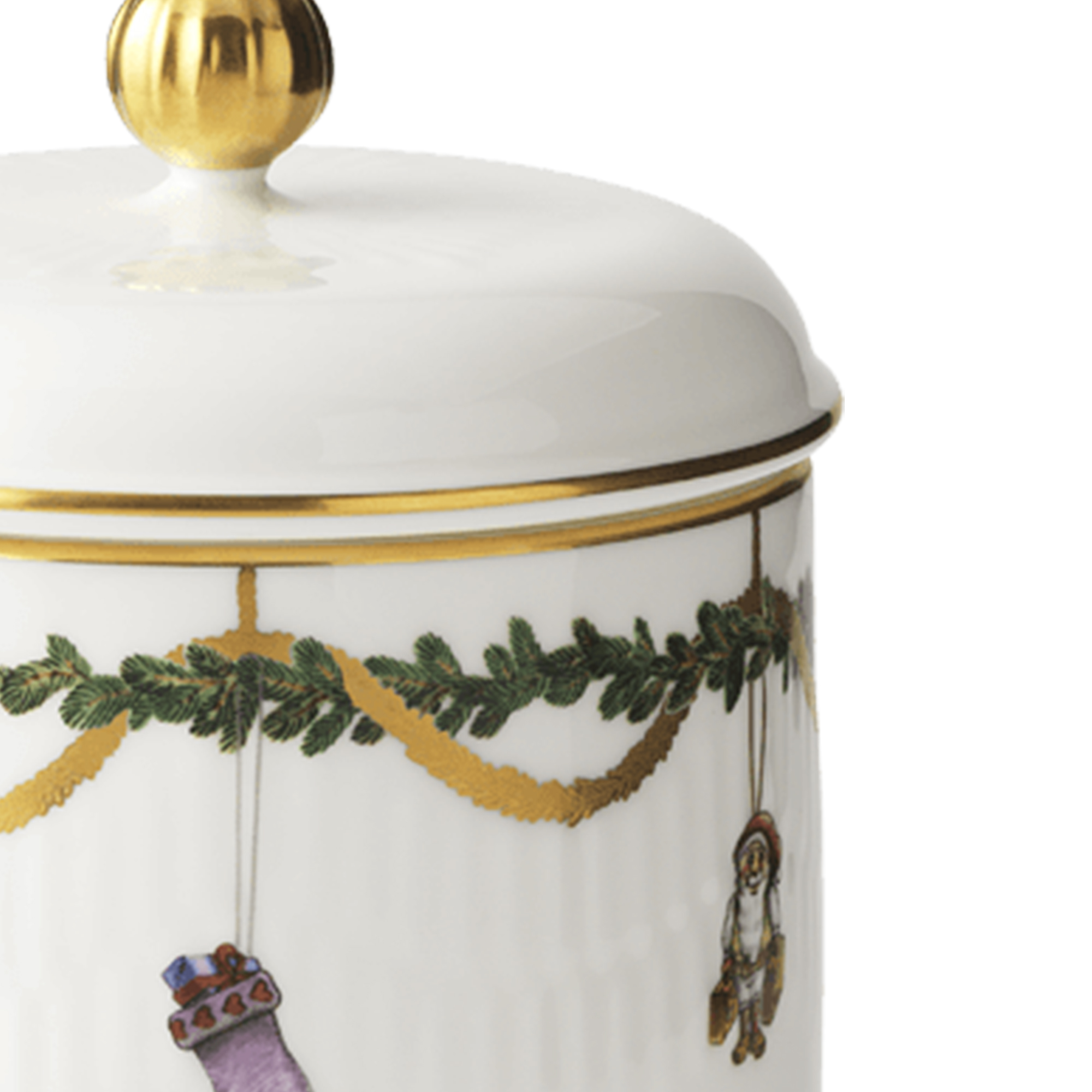 Zoom image of Star Fluted Christmas Jar with Lid 16 cm
